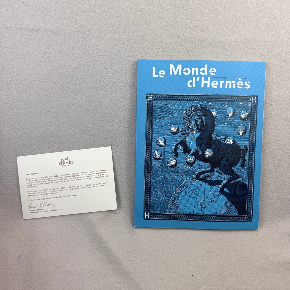 Hermes Le Monde d'Hermes Magazine No 77 Autumn Winter 2020 Blue With CEO Card